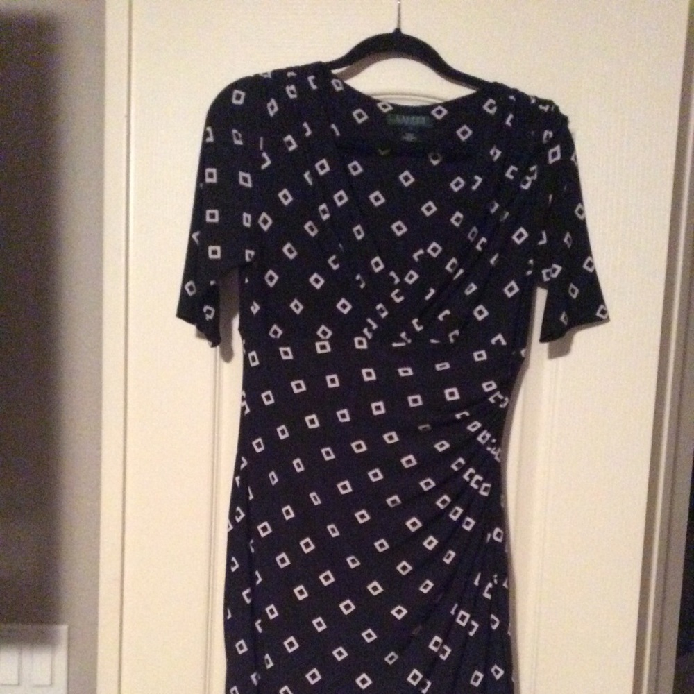 Dress  navy & white